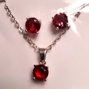 Effy Ruby necklace and earrings set NWT